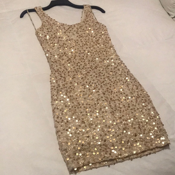 ✨Gold✨ Forever 21 sequin dress - Picture 1 of 5
